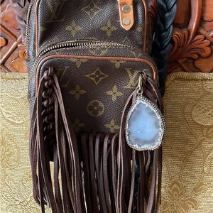 Louis Vuitton Custom Fringe “Sidekick” by Vintage Boho MSRP $1699